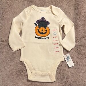 Old Navy Cream and Black Halloween Bodysuit